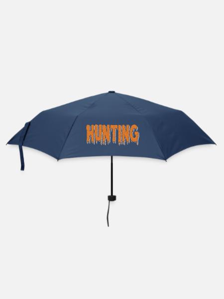 Abenteuerliches Hunted Tierdesign - Regenschirm (klein) - Navy