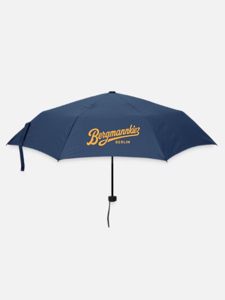 Bergmannkiez Vintage Schriftzug - Regenschirm (klein) - Navy