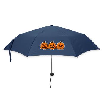 Halloween Pumpkins – The Three Wise Monkeys - Umbrella (small) - navy - Front