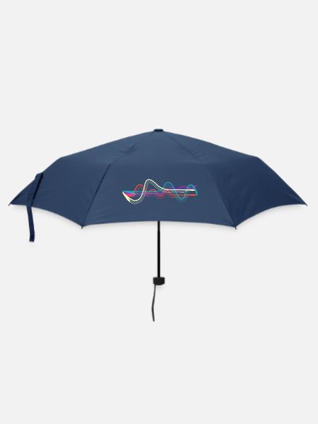 Lines. - Umbrella (small) - navy