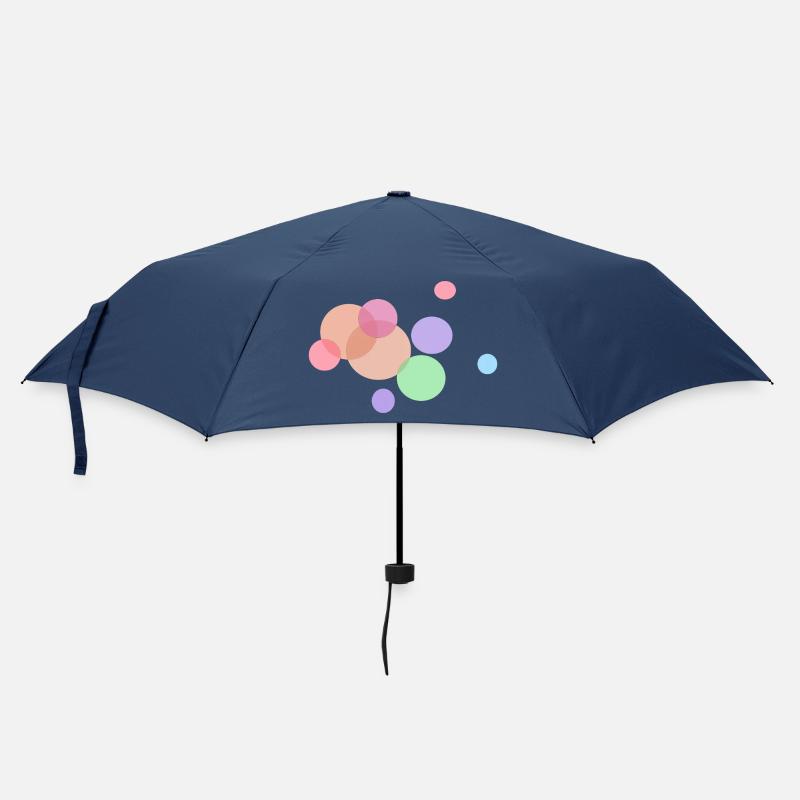 bunte Punkte - Regenschirm (klein) - Navy