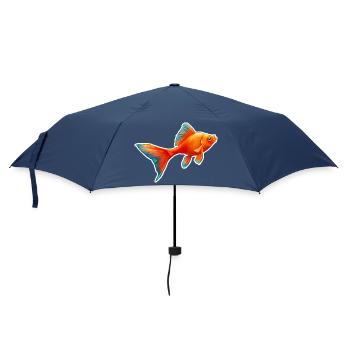 Goldfisch Nr.1 - Regenschirm (klein) - Navy - Vorne