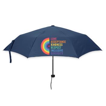 Mois de la fierté LGBT - Amour. Acceptation. Bonté. - Parapluie standard - marine - Devant
