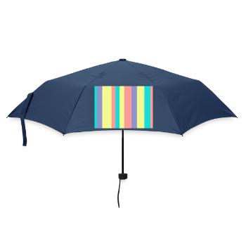 Mélange de couleurs rayées pastel - Parapluie standard - marine - Devant