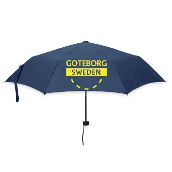 Gothenburg Circle in yellow - Umbrella (small) - navy - Front