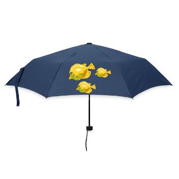 Fische - Regenschirm (klein) - Navy - Vorne
