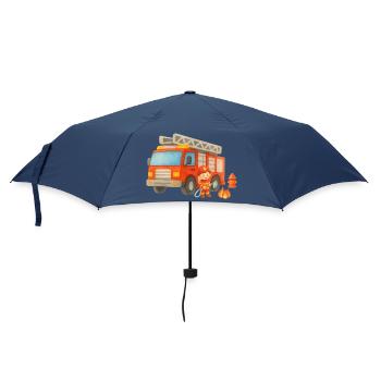 Dessin animé du petit pompier - Parapluie standard - marine - Devant