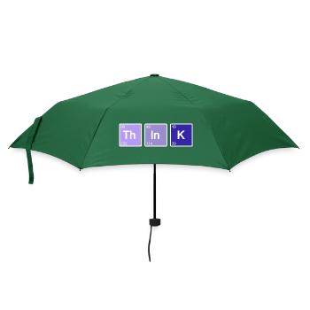Think (blau) - Regenschirm (klein) - Flaschengrün - Vorne