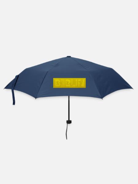 Berlin Brandenburg Gate Nefertiti TV Tower - Umbrella (small) - navy
