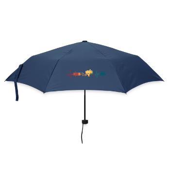 Herzschlag-Videografie - Regenschirm (klein) - Navy - Vorne