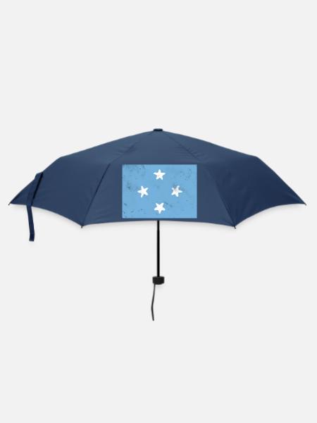 Flagge von Mikronesien - Regenschirm (klein) - Navy