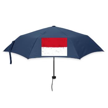 Flagge von Monaco - Regenschirm (klein) - Navy - Vorne