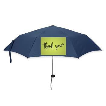 Script de remerciement sur Lime Green - Parapluie standard - marine - Devant