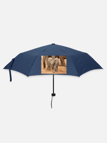 Little baby elephant in Africa - Umbrella (small) - navy