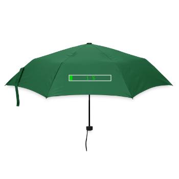Ladebalken Grün 1% Umriss Weiß - Regenschirm (klein) - Flaschengrün - Vorne