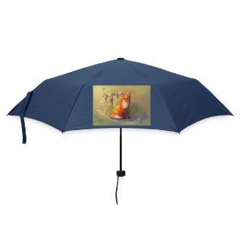 Herbst Fuchs - Regenschirm (klein) - Navy - Vorne