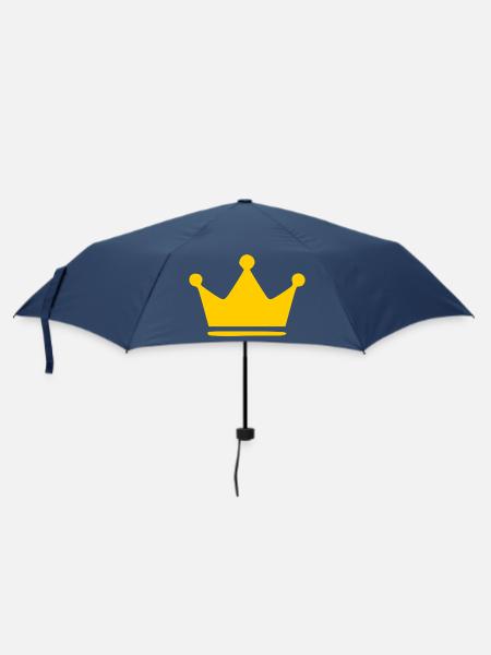  Krone gelb Geburtstag Geschenk Birthday - Regenschirm (klein) - Navy