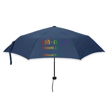 Lehrerin Substantiv Definition Schule Geschenk - Regenschirm (klein) - Navy - Vorne