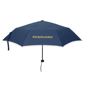 né le 3 octobre Anniversaire anniversaire - Parapluie standard - marine - Devant
