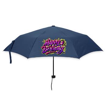 HAPPY BIRTHDAY GIFT PRINT GRAFF - Umbrella (small) - navy - Front