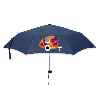 Caravan Palm Trees Holiday South Seas Camping Caravan Fan - Umbrella (small) - navy - Front