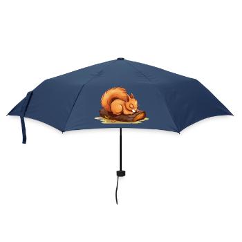 Dessin animé Animal Écureuil Mignon, Bébé Enfant - Parapluie standard - marine - Devant