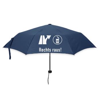 Rechts Raus! (Gegen Rechts / Politik / Ausfahrt) - Regenschirm (klein) - Navy - Vorne
