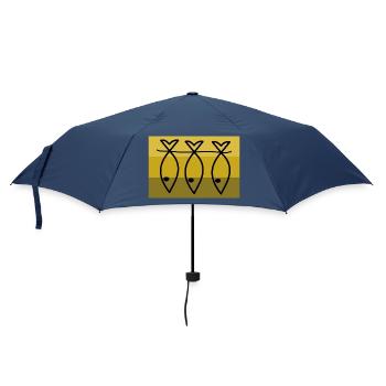 SARDINE. FISCH. APRILSCHERZ. OSTERN. MEER - Regenschirm (klein) - Navy - Vorne