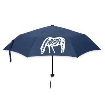 cheval blanc cheval blanc t-shirt cadeau cavalier - Parapluie standard - marine - Devant