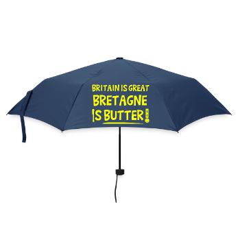 GROSSBRITANNIEN IST GROSSARTIG, BRETAGNE IST BUTTER! - Regenschirm (klein) - Navy - Vorne