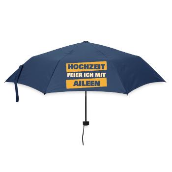 Geschenk für Aileen - Regenschirm (klein) - Navy - Vorne