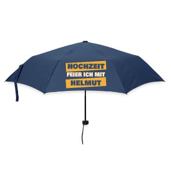 Heiraten Helmut - Regenschirm (klein) - Navy - Vorne