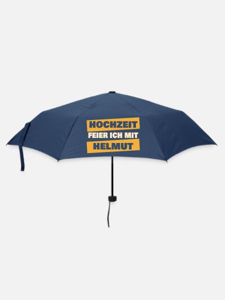 Heiraten Helmut - Regenschirm (klein) - Navy