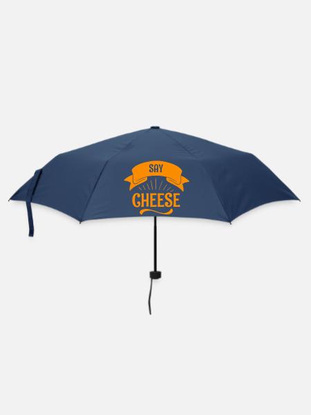 Say Cheese Orange Banner - Regenschirm (klein) - Navy