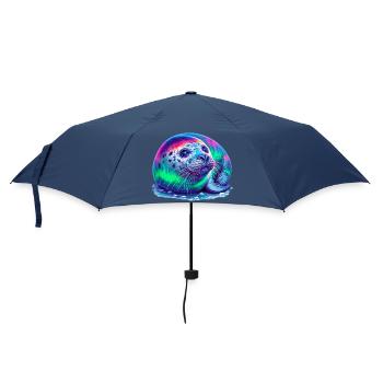 Aurora Borealis Seal - Umbrella (small) - navy - Front