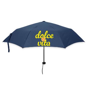 Dolce Vita Orange Sommer Fun Party Italien Zitrus - Regenschirm (klein) - Navy - Vorne