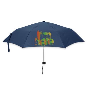I'm here - Umbrella (small) - navy - Front