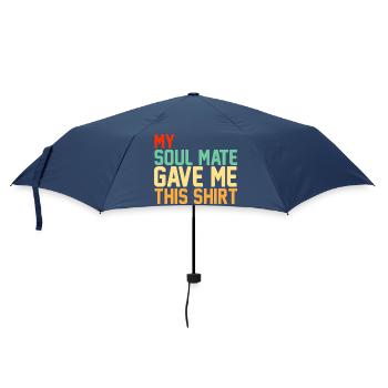 My soulmate gave me this shirt valentine couple - Umbrella (small) - navy - Front