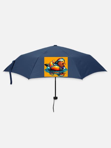 Mandarinente - Regenschirm (klein) - Navy