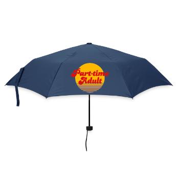 Teilzeit-Erwachsenen-Retro-Sonnenuntergang - Regenschirm (klein) - Navy - Vorne