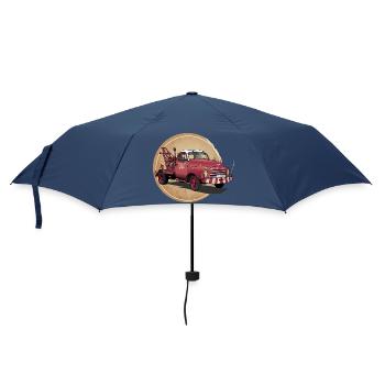 Abschleppwagen Oldtimer - Regenschirm (klein) - Navy - Vorne