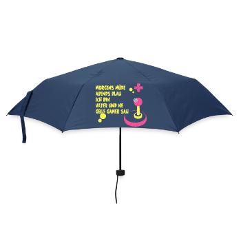 Fête des Pères Père Gamer Jeux Vidéo Papa - Parapluie standard - marine - Devant