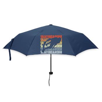 Skateboarder Vintage Look - Regenschirm (klein) - Navy - Vorne