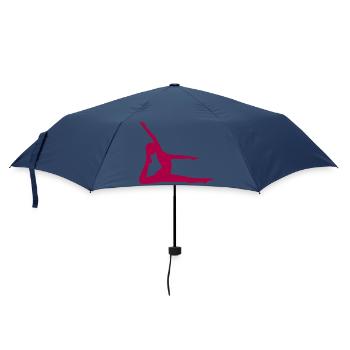 Formes de yoga Silhouettes Pleine conscience - Parapluie standard - marine - Devant