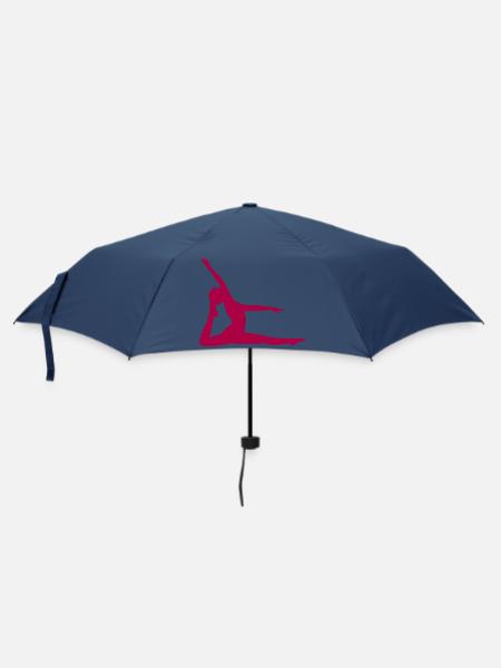 Yoga Formen Silhouetten Achtsamkeit - Regenschirm (klein) - Navy