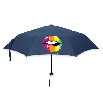 Lèvres colorées - Parapluie standard - marine - Devant