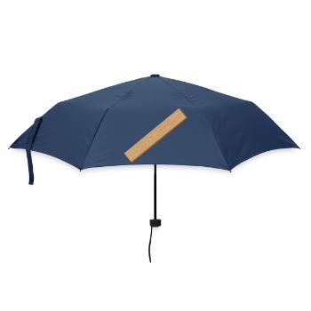 Rustic wood grain on wooden plank - Umbrella (small) - navy - Front
