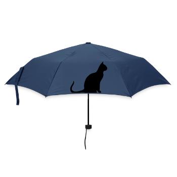 black cat cat black cats silhouettes - Umbrella (small) - navy - Front