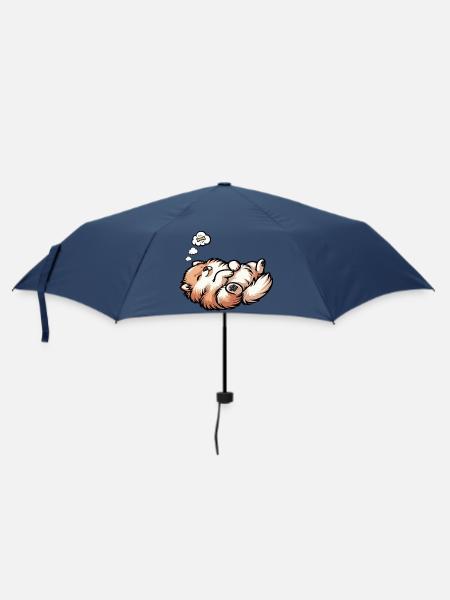 Zwergspitz Zwergspitze Spitzhund Zwergspitzhalter - Regenschirm (klein) - Navy