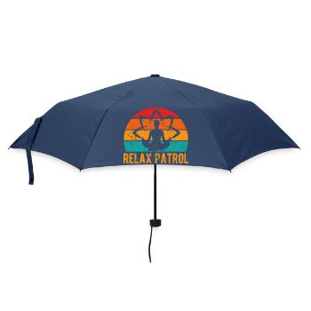 Yoga Relax Patrol Funny Yoga - Umbrella (small) - navy - Front